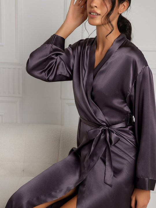 Ariella - Elegancki Drapowany Szlafrok dla Dam