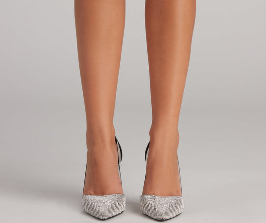 Stad Glam Kryształowe PVC Szpilki