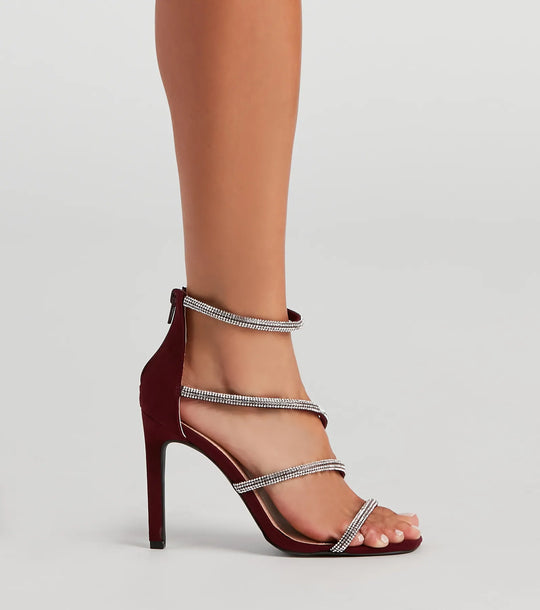 W Strass Versowane Stiletto Haki