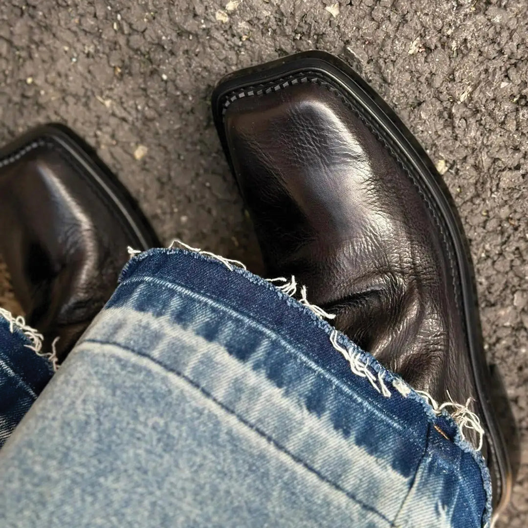 Mężczyzna | Botki | Kwadratowy Nosek | Minimalistyczny Fason | Ponadczasowy Styl