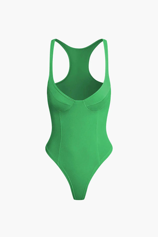 Celia - Body Damskie z Głębokim Dekoltem w Kształcie V