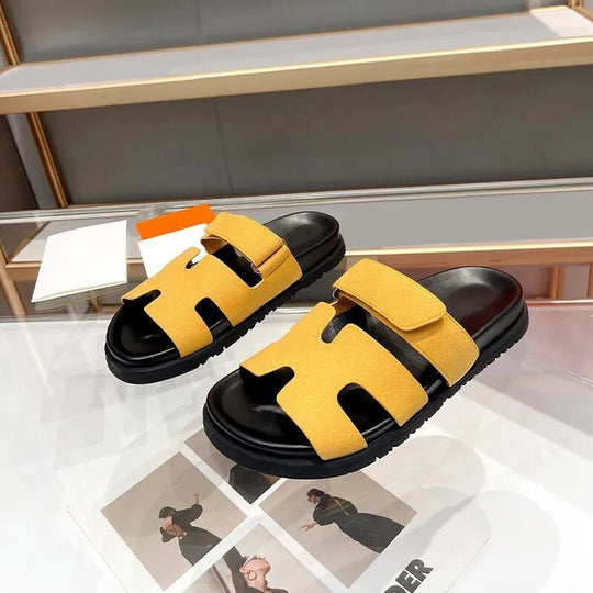 Hira | Eleganckie Sandały Gladiatorki Slip-on z Regulowanym Zapięciem na Rzep