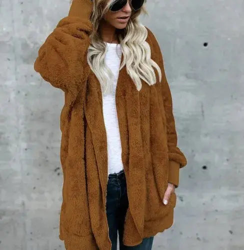 Lia | Ciepła kurtka polarowa teddy