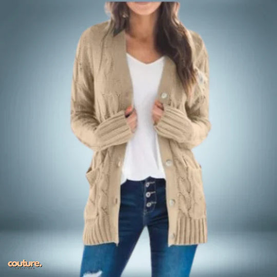 Kobieta | Modny Kardigan | Styl Casual Chic | Wygodny i Miękki Materiał | Nowoczesny Design