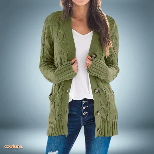 Kobieta | Modny Kardigan | Styl Casual Chic | Wygodny i Miękki Materiał | Nowoczesny Design