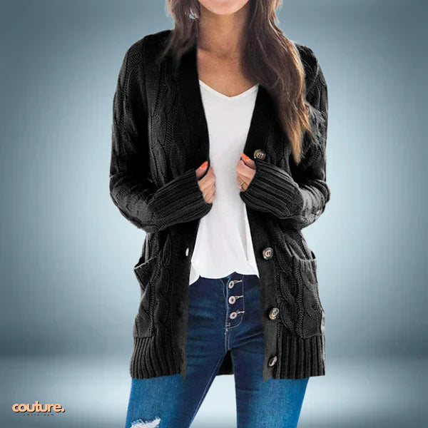 Kobieta | Modny Kardigan | Styl Casual Chic | Wygodny i Miękki Materiał | Nowoczesny Design