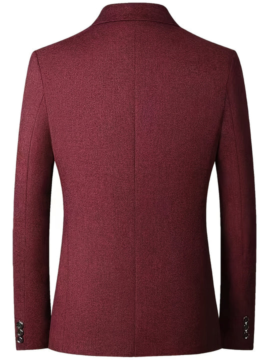 Marynarka Slim-Fit z Zapięciem na Dwa Guziki dla Mężczyzn | Idealna na Okazje Zawodowe i Formalne