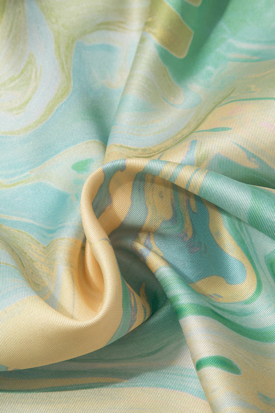 Wilderose - Elegancka Bluzka Crop z Marmurkowym Wzorem dla Pań