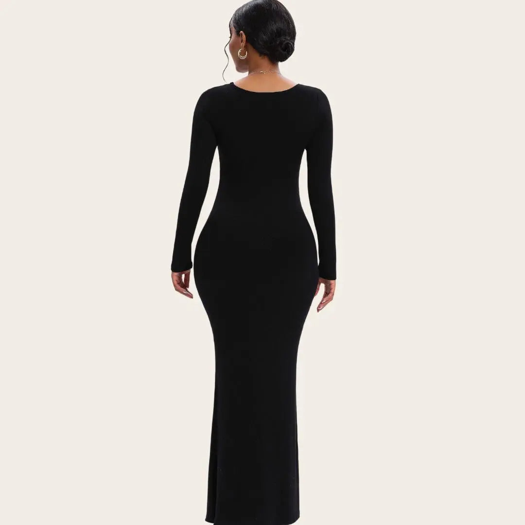 Sukienka Shapewear z Długim Rękawem – Podkreślająca Sylwetkę i Wygodna