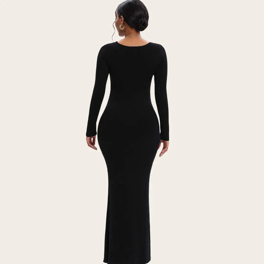 Sukienka Shapewear z Długim Rękawem – Podkreślająca Sylwetkę i Wygodna