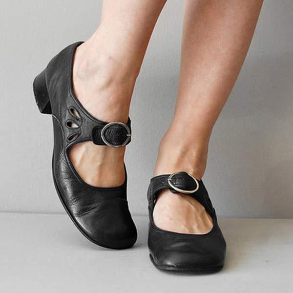 Soletta | Buty Damskie Vintage Ortopedyczne Z Okrągłym Noskiem - Wsparcie dla Stopy