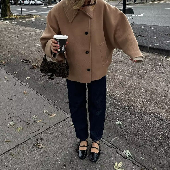 Maya - Oversized Wełniany Płaszcz