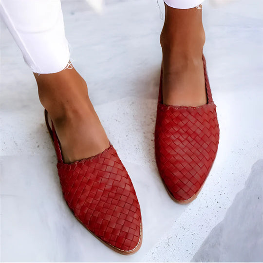 Nivessa | Woven płaskie sandały dla kobiet - Wygodne, eleganckie buty
