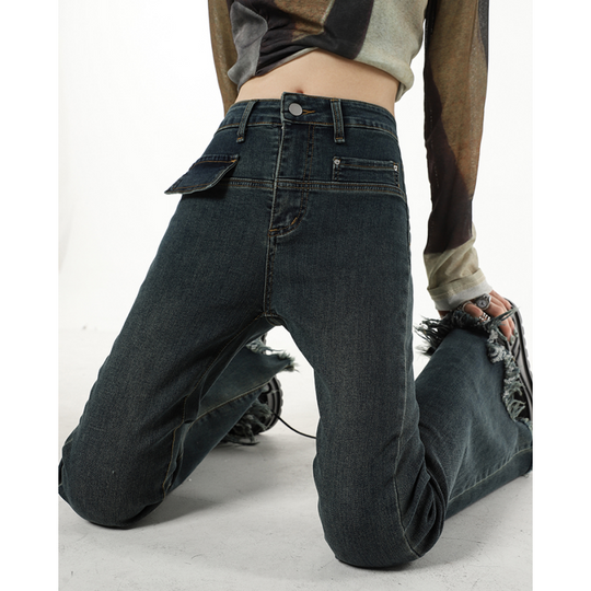 Luna | Czarne Dżinsy Vintage Dla Kobiet