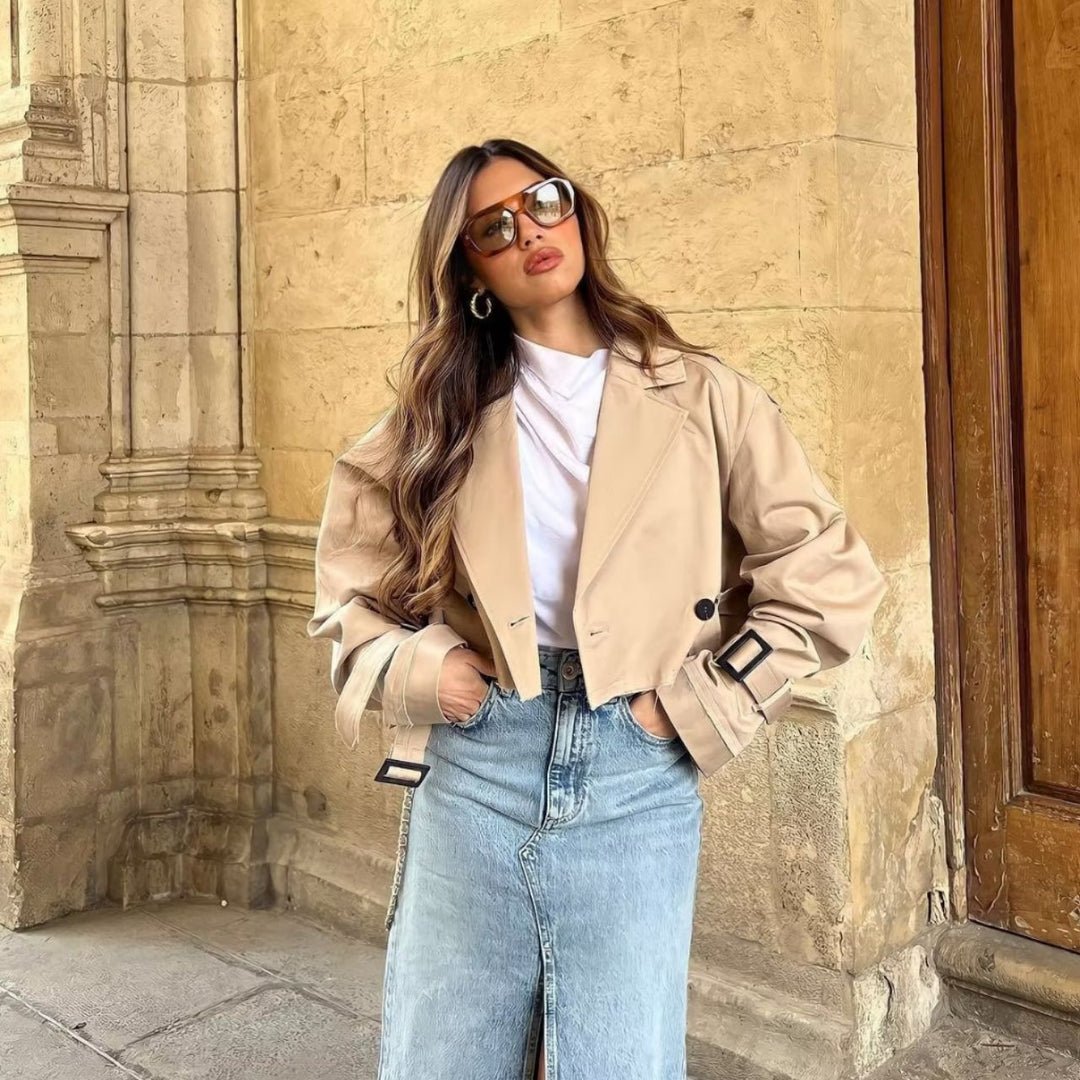 Yara - Stylowy Krótki Trencz