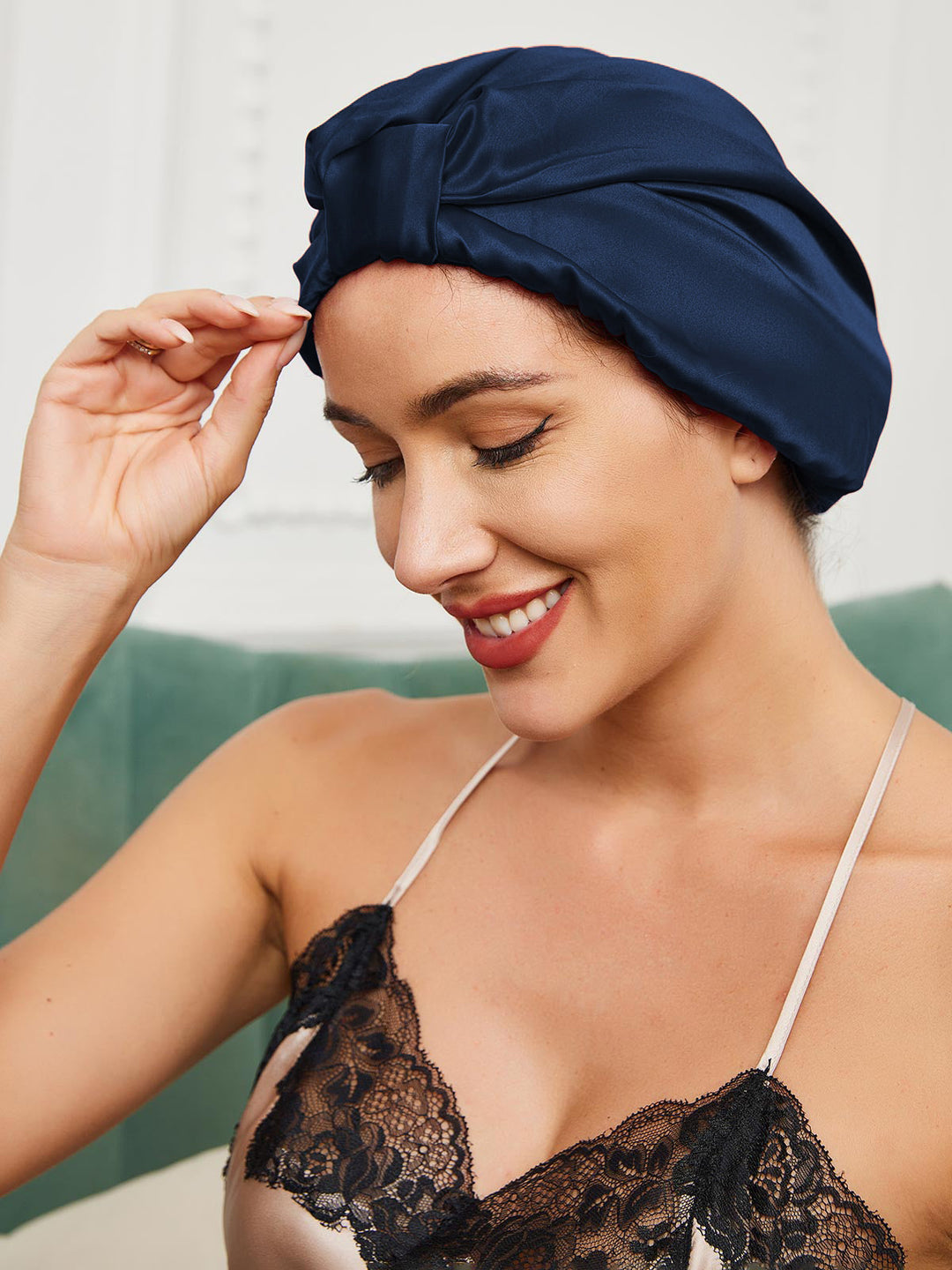 Adira - Komfortowy Stretch Satynowy Turban na Noc dla Kobiet