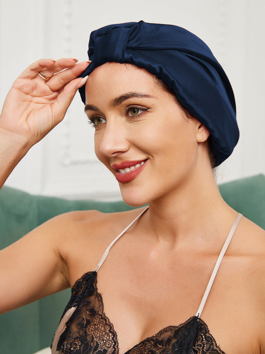 Adira - Komfortowy Stretch Satynowy Turban na Noc dla Kobiet