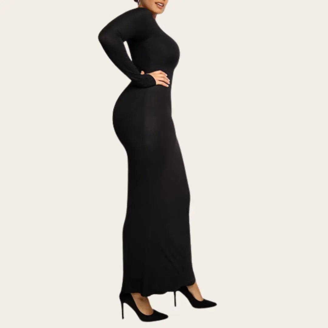 Sukienka Shapewear z Długim Rękawem – Podkreślająca Sylwetkę i Wygodna