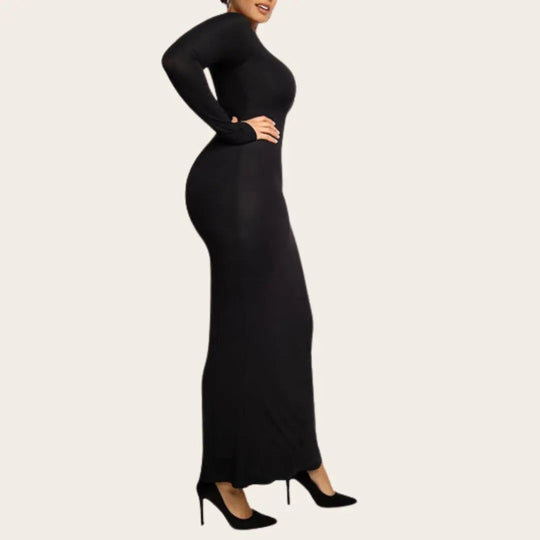Sukienka Shapewear z Długim Rękawem – Podkreślająca Sylwetkę i Wygodna