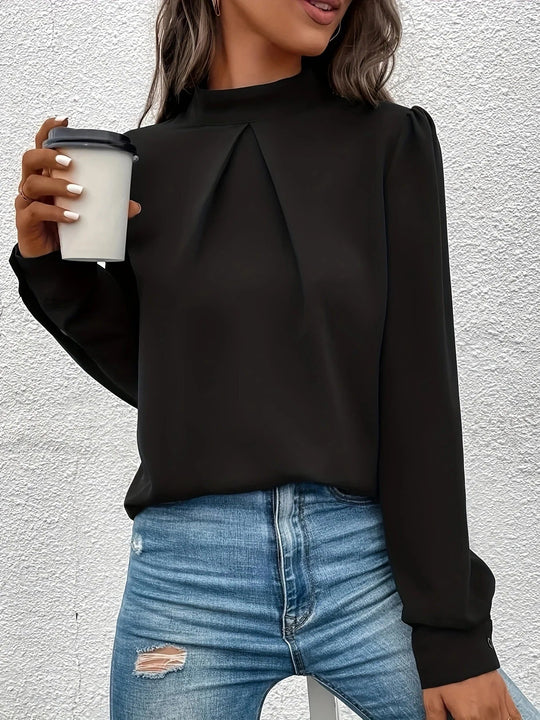 Bluzka o klasycznym kroju dla kobiet | Idealna do biura i na wieczorne wyjścia