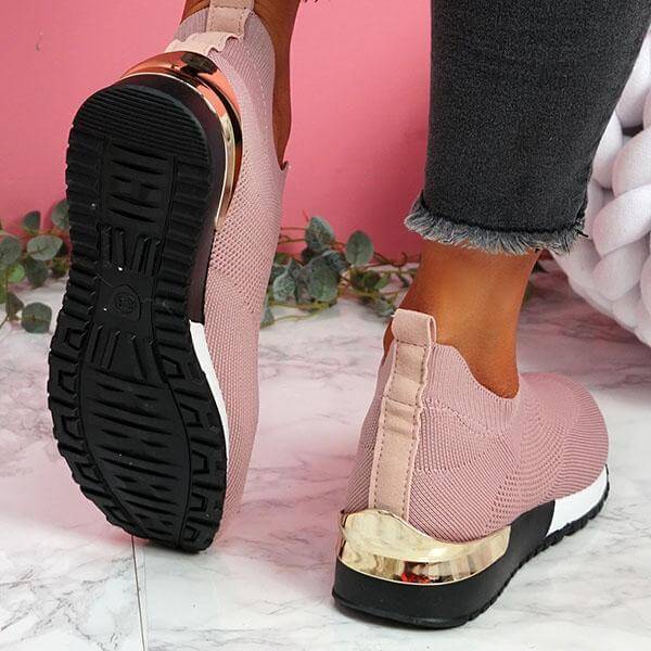 Ventiq | Oddychające elastyczne sneakersy slip-on dla kobiet - lekkie