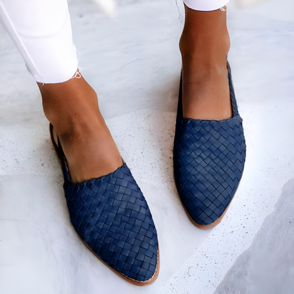 Nivessa | Woven płaskie sandały dla kobiet - Wygodne, eleganckie buty