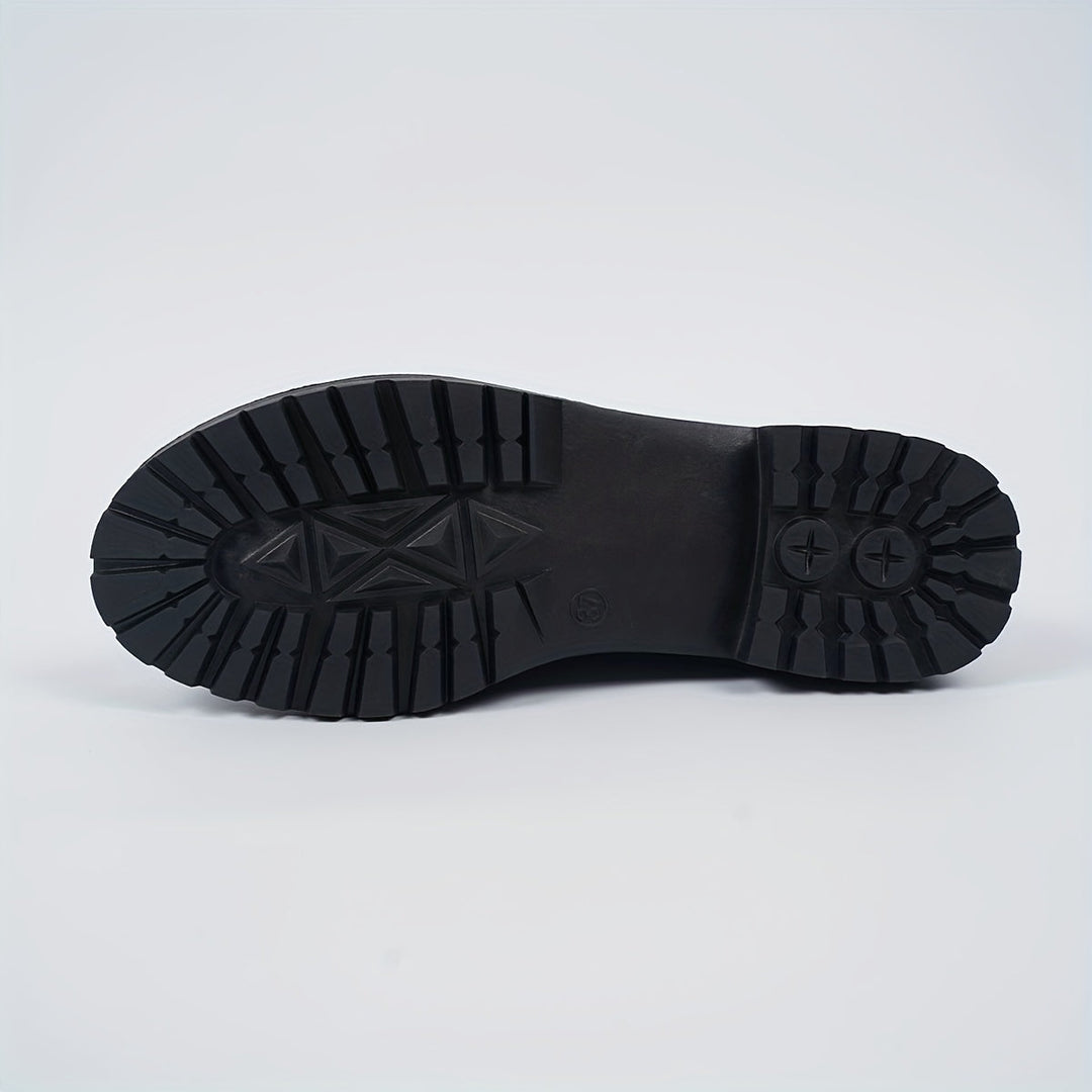 OutStride | Lśniące Mokasyny Damskie - Buty Slip-On w Brytyjskim Stylu