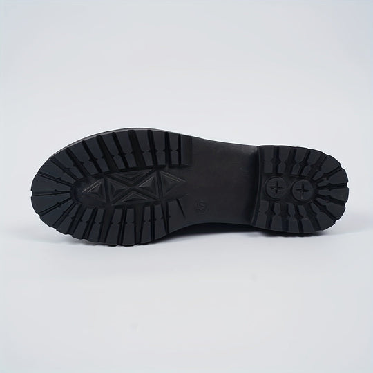 OutStride | Lśniące Mokasyny Damskie - Buty Slip-On w Brytyjskim Stylu