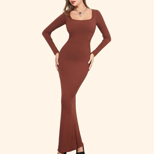 Sukienka Shapewear z Długim Rękawem – Podkreślająca Sylwetkę i Wygodna