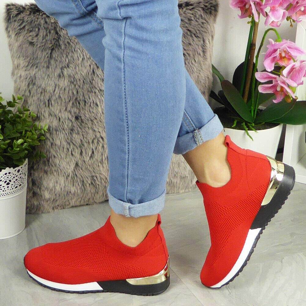 Ventiq | Oddychające elastyczne sneakersy slip-on dla kobiet - lekkie