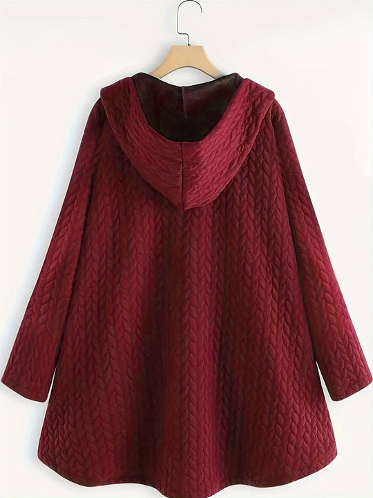 Długi Zimowy Płaszcz z Kapturem dla Kobiet | Idealny na Zimową Porę