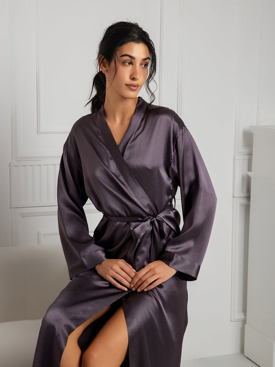 Ariella - Elegancki Drapowany Szlafrok dla Dam