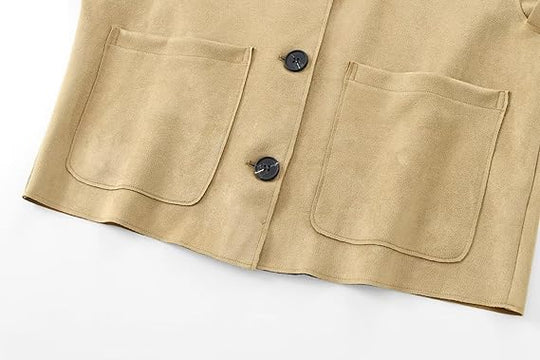 Kurtka Blazer dla Kobiet z Krótkim Krojem, Długimi Rękawami i Eleganckim Dopasowaniem