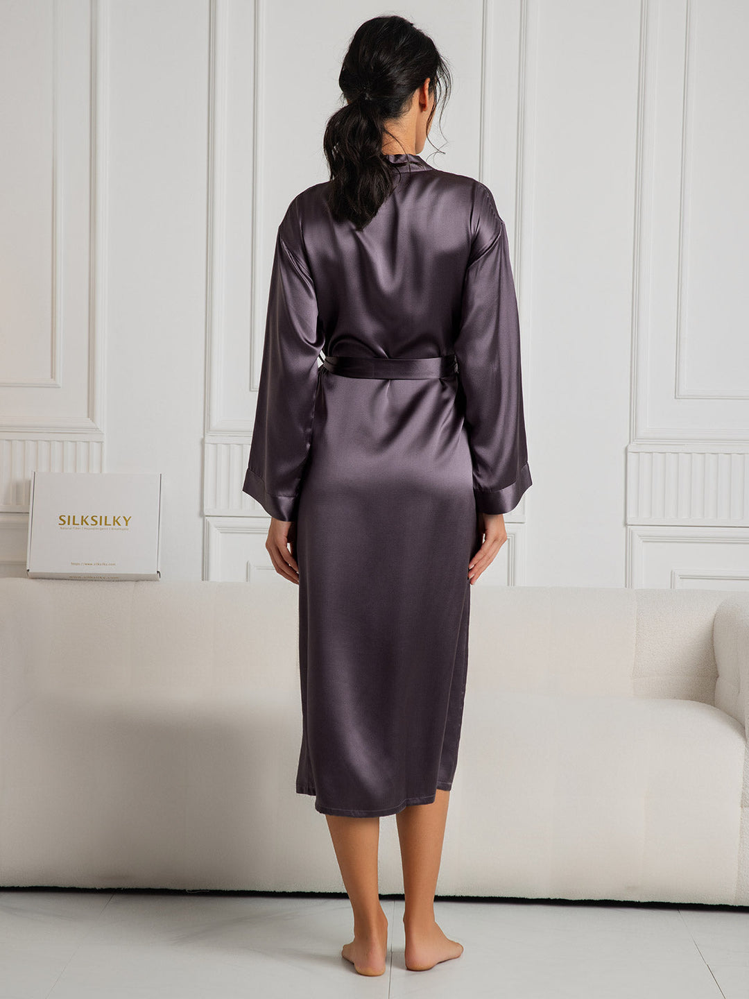 Ariella - Elegancki Drapowany Szlafrok dla Dam