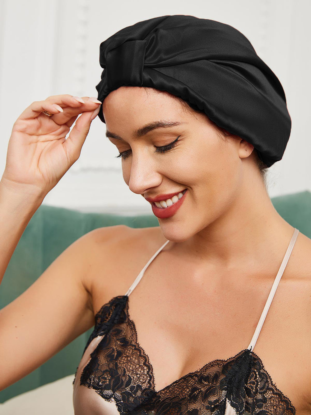 Adira - Komfortowy Stretch Satynowy Turban na Noc dla Kobiet