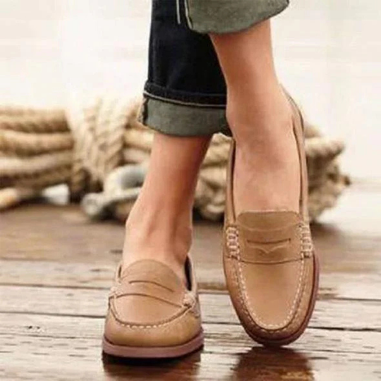Joska | Skórzane Mokasyny dla Kobiet - Eleganckie Buty Slip-On na Codzienne i Formalne Wyjścia