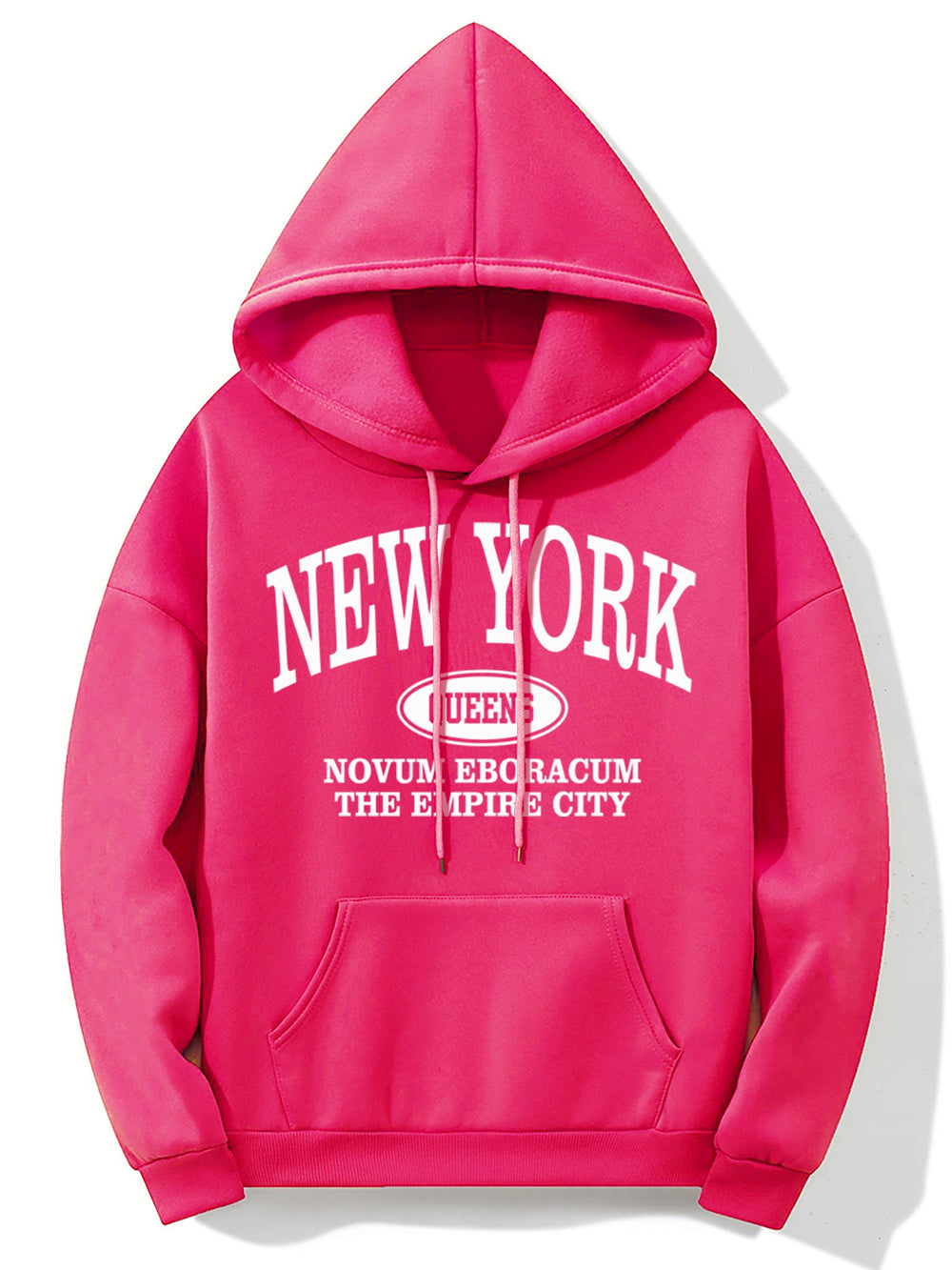 Kobieta | Hoodie z nadrukiem New York | Długi rękaw | Kieszeń kangurka | Styl casualowy i wygodny