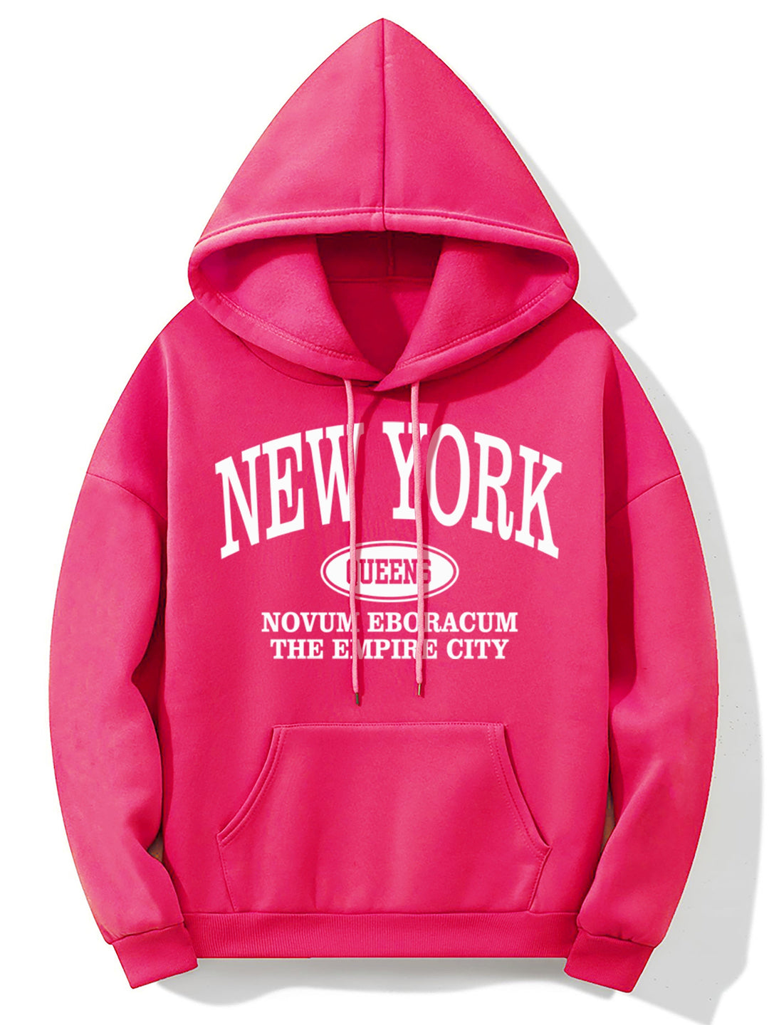 Kobieta | Hoodie z nadrukiem New York | Długi rękaw | Kieszeń kangurka | Styl casualowy i wygodny