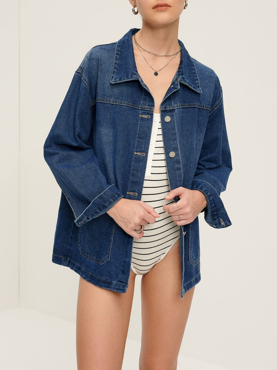 Emma | Oversized Denim-Jacket – Luźna i wszechstronna