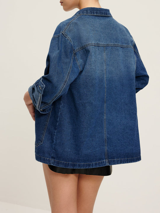 Emma | Oversized Denim-Jacket – Luźna i wszechstronna