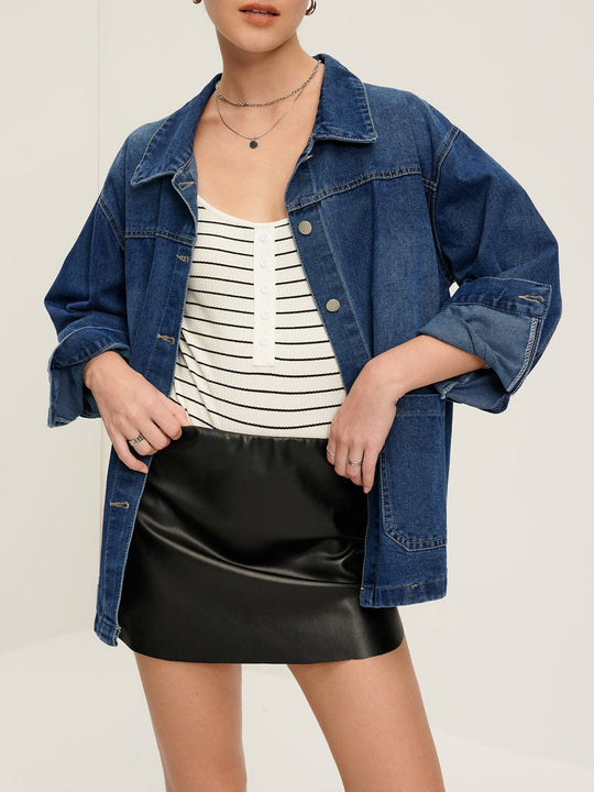 Emma | Oversized Denim-Jacket – Luźna i wszechstronna