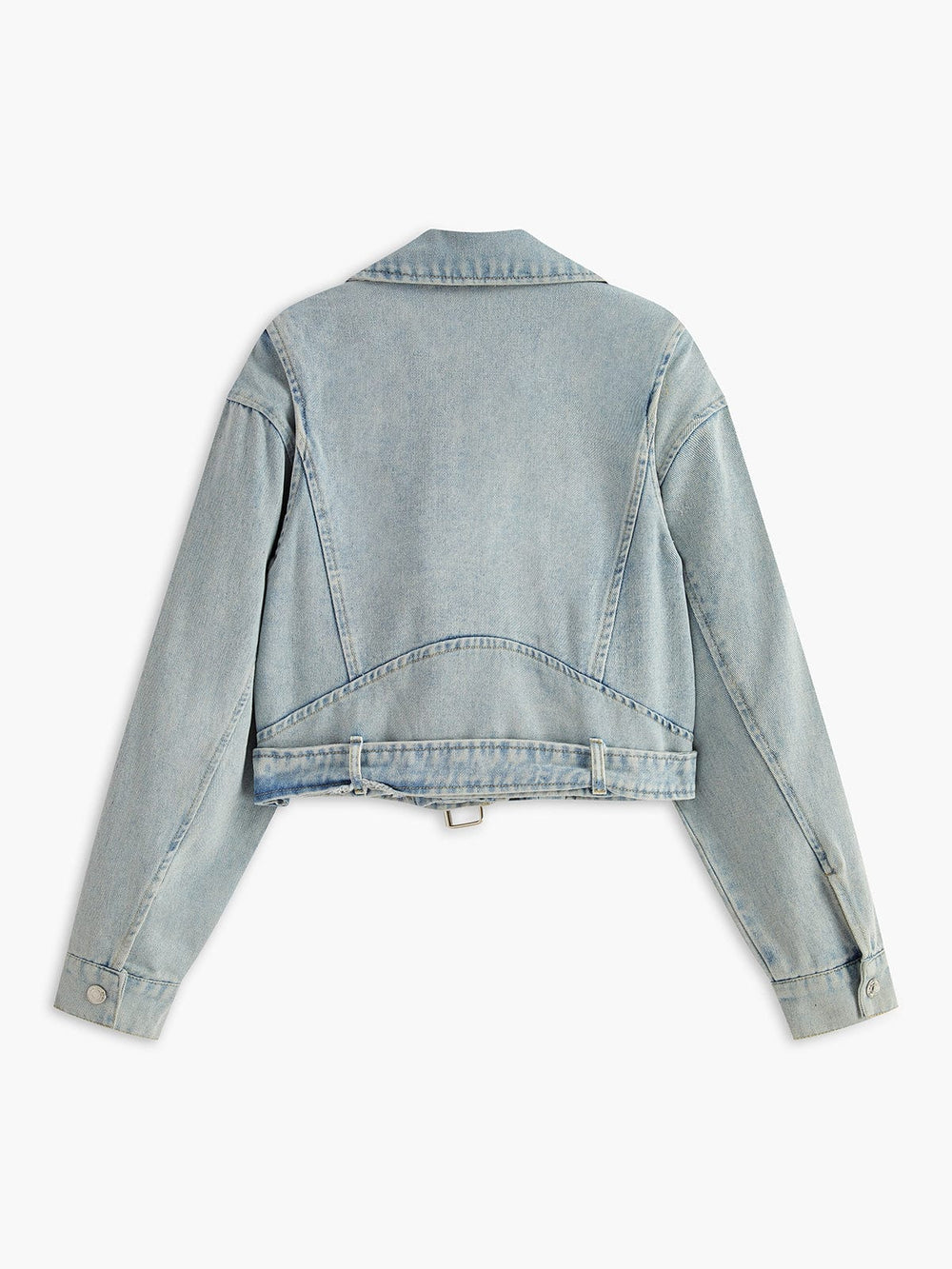 Leona | Krótka kurtka motocyklowa z denimu – Dla buntowniczego i stylowego wyglądu