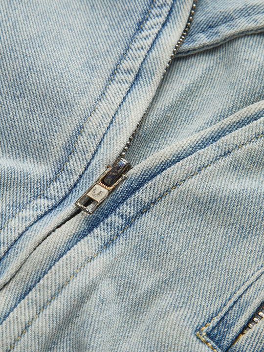 Leona | Krótka kurtka motocyklowa z denimu – Dla buntowniczego i stylowego wyglądu