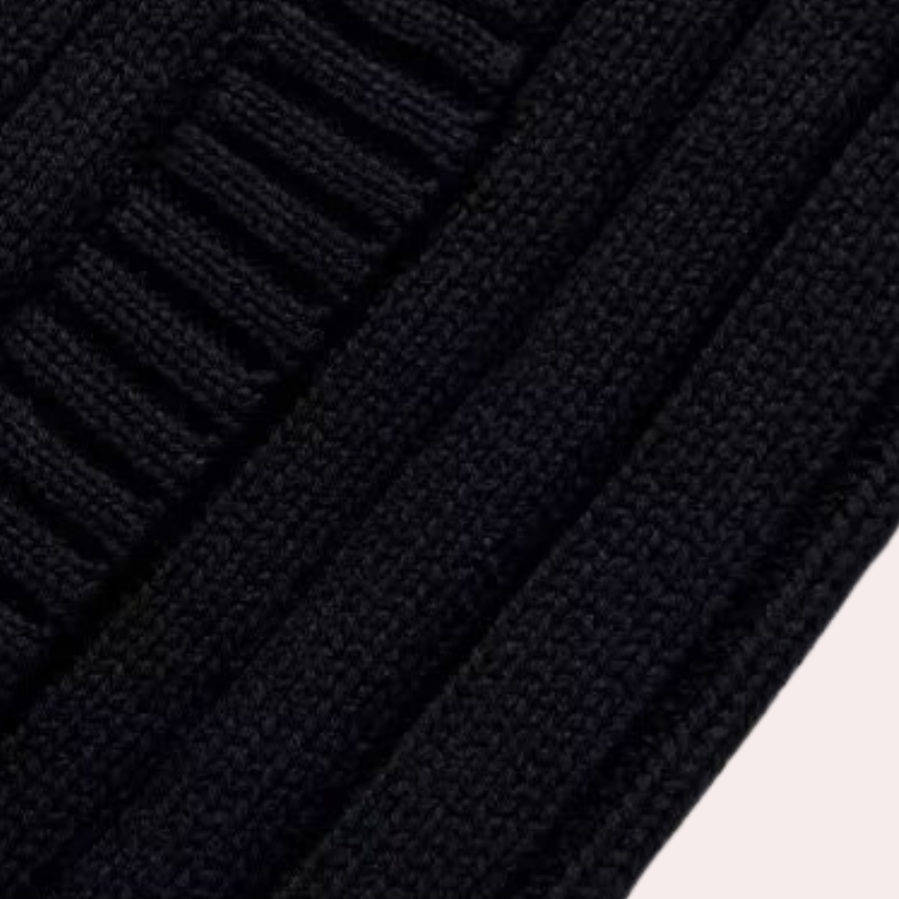 Sweter Zippé Z Prążkowanej Dzianiny Dla Mężczyzn | Idealny Do Codziennego Użytku