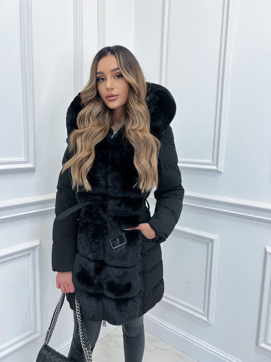 Kurtka z Kapturem z Paskiem i Regulowaną Talią dla Kobiet | Idealna na Wiosnę i Jesień