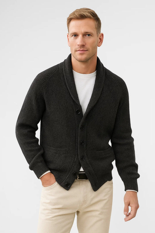 Kamizelka Męska | Z Kołnierzem Szalowym | Z Zapięciem Na Guziki | Zima | Wygodny Krój | Idealna Na Zimne Dni