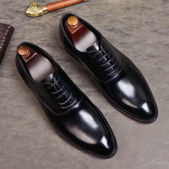 Marton | Męskie skórzane buty oxford - Klasyczne formalne buty skórzane