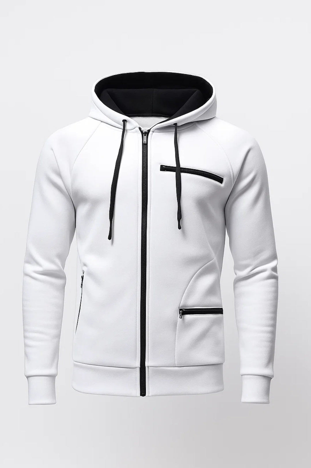 Hoodie Męski | Slimfit | Z Zipperem | Całoroczny | Wygodny krój