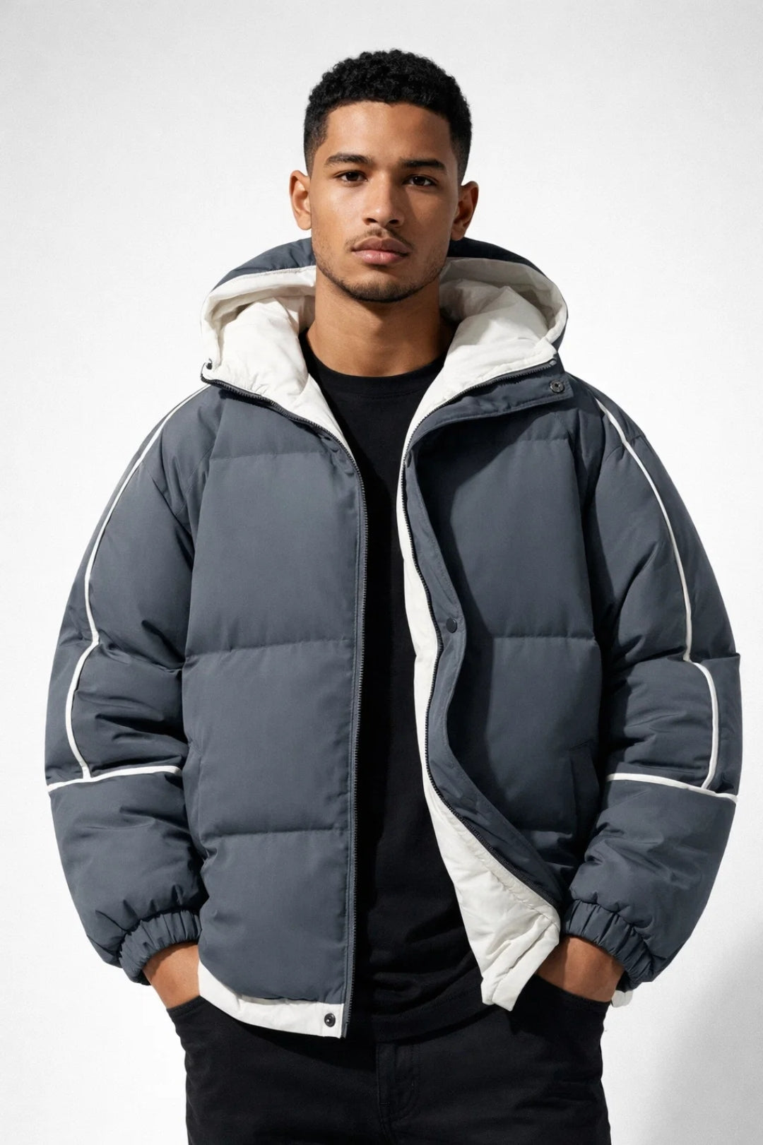 Kurtka Męska | Premium | Z Kapturem | Zima