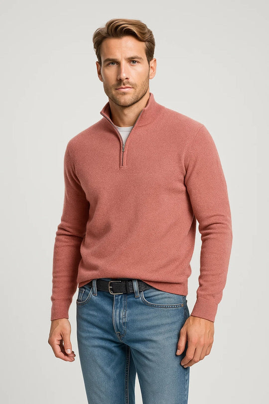 Sweter Męski | Zamek na Pół | Miłe Wykończenie | Zima | Wygodny krój | Idealny na zimne dni